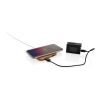 FSC® certified bamboo 5W wireless charger with USB brown | No Branding | not available | not available