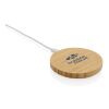 FSC® bamboo 15W wireless charger brown | No Branding | not available | not available
