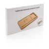Bamboo desk organiser 5W wireless charger brown | No Branding | not available | not available