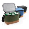 Two tone cooler bag with cork detail blue | No Branding | not available | not available