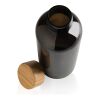 GRS RPET bottle with FSC bamboo lid black | No Branding | not available | not available