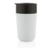 GRS Recycled PP and stainless steel mug with handle White | No Branding | not available | not available