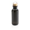 GRS RPET bottle with FSC bamboo lid and handle black | No Branding | not available | not available