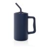 Cube RCS certified recycled steel mug 800ml navy | No Branding | not available | not available