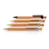 Bamboo pen with wheatstraw clip white | No Branding | not available | not available