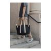 BEAU AWARE™ Beach bag 400gsm recycled canvas, with side hand black
