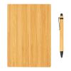 A5 Bamboo notebook & pen set brown | No Branding | not available | not available