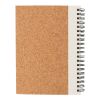 Cork spiral notebook with pen White | No Branding | not available | not available