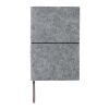 GRS certified recycled felt A5 softcover notebook grey | No Branding | not available | not available