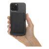 Standard aluminium RFID magnetic phone cardholder black | No Branding | not available | not available