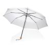 20.5" Impact AWARE RPET 190T Pongee bamboo umbrella White | No Branding | not available | not available