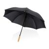 27" Impact AWARE™ RPET 190T auto open bamboo umbrella black | No Branding | not available | not available