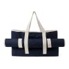 VINGA Volonne AWARE™ recycled canvas beach bag blue-off white | No Branding | not available | not available | not available