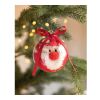 Santa socks in bauble ornament red