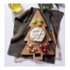 Acacia serving board Xmas tree wood