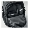 600D RPET laptop backpack with mesh side pockets black | No Branding | not available | not available | not available