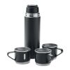 Double wall bottle and cup set black | No Branding | not available | not available | not available