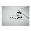 3 port USB hub with 20cm cable silver | No Branding | not available | not available