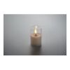 LED wax candle in glass holder white | No Branding | not available | not available | not available