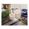 LED wax candle in glass holder white | No Branding | not available | not available | not available