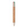 Cork 4-colour ink ball pen beige | No Branding | not available | not available