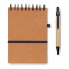 Recycled notebook with ball pen brown | No Branding | not available | not available | not available
