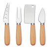 Set of 4 cheese knives wood | No Branding | not available | not available