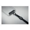 RPET phone wrist cord black | No Branding | not available | not available | not available