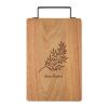 Acacia board with steel handle wood