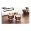 Coffee glass set walnut grip wood