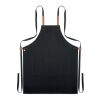 Organic cotton apron 340 gr/m² with 2 front pockets black | No Branding | not available | not available | not available