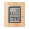 Bamboo penholder and LCD clock wood | No Branding | not available | not available