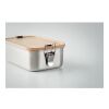Stainless steel lunch box with bamboo lid wood | No Branding | not available | not available | not available