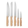 5 piece knife set in base wood | No Branding | not available | not available