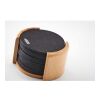 RPET coasters in bamboo holder wood | No Branding | not available | not available | not available