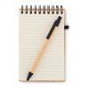 A6 bamboo notepad with pen black | No Branding | not available | not available