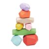 8 stacking wood rocks in pouch beige | No Branding | not available | not available | not available