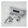 Recycled ABS earbuds with LCD display white | No Branding | not available | not available | not available