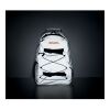 Sporty reflective backpack 190T with front cord matt silver | No Branding | not available | not available