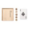 Cards and dices in box wood | No Branding | not available | not available