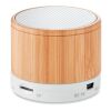 Round Bamboo 4.2 wireless speaker white | No Branding | not available | not available | not available