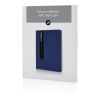 Standard hardcover PU A5 notebook with stylus pen navy | No Branding | not available | not available