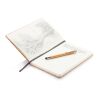Cork A5 notebook with bamboo pen including stylus brown | No Branding | not available | not available
