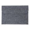 RPET felt document bag Riley dark grey | No Branding | not available | not available