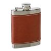 Stainless steel hip flask Cedric brown | No Branding | not available | not available