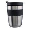Stainless steel double-walled drinking mug 300 ml Keith black/silver | No Branding | not available | not available