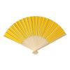 Bamboo hand held fan Elio yellow | No Branding | not available | not available