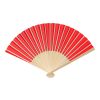 Bamboo hand held fan Elio red