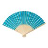 Bamboo hand held fan Elio light blue | No Branding | not available | not available