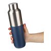 Recycled stainless steel double-walled drinking bottle (600 ml) Esen blue | No Branding | not available | not available